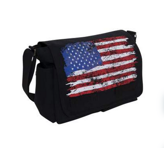 Rothco Distressed U.S. Flag Canvas Messenger Bag