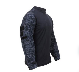 Military NYCO FR Fire Retardant Combat Shirt-Color Midnight Digital Camo