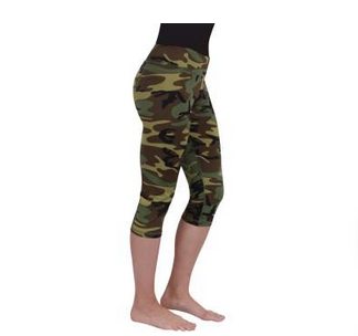 Womens Camo Workout Performance Capris