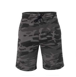 Black Camouflage Color Sweatshorts