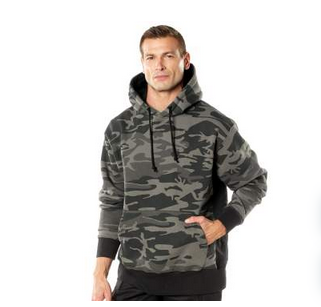 Every Day Pullover  black Camo Hooded Sweatshirt