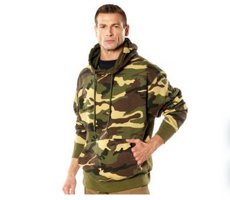 Woodland Camo Pullover Hooded Sweatshirt